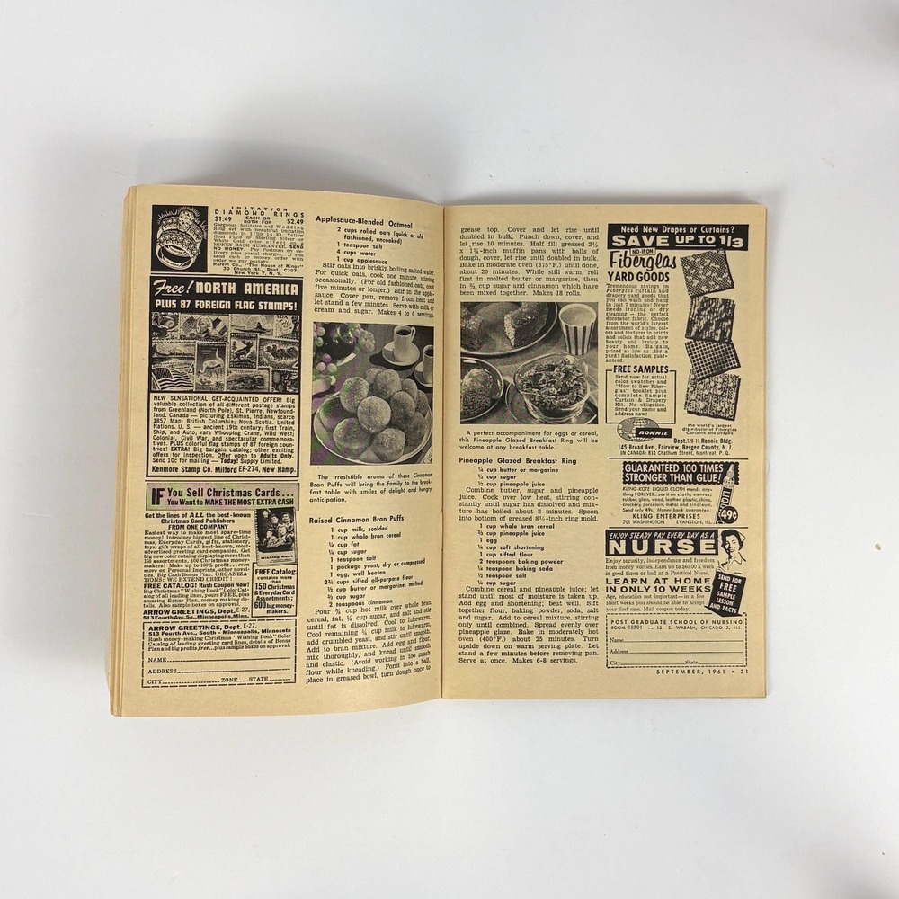 1961 The Workbasket Magazine Vol 26 Lot of 12 Retro Knitting Crochet Patterns - Picture 4 of 8